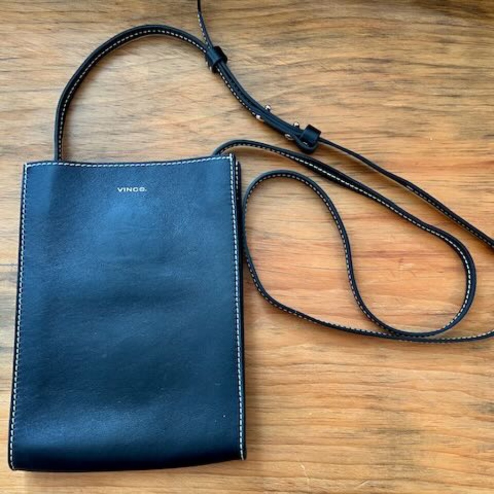 Vince Exclusive Black Pacific Crossbody Pouch Mini Bag